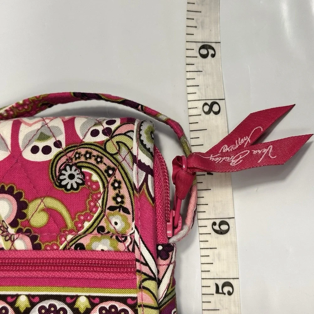 VERA BRADLEY Mini Hipster Quilted Crossbody Purse in Very Berry Paisley